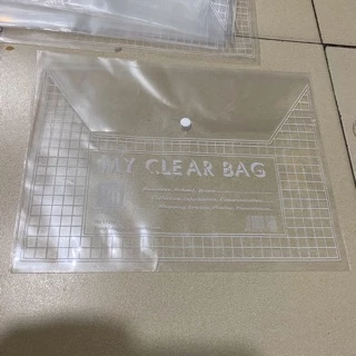 Túi my clear, cặp đựng tài liệu, bìa nút, túi cúc bấm