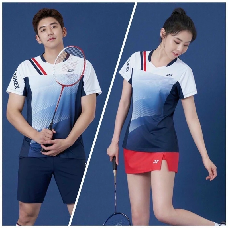 Rẻ Vô Địch🔥Bộ Quần Áo CẦU LÔNG- YONEX Nam Nữ- Mới nhất 2022-23- Chất Vải Mè Lỗ Kim, Thấm hút mồ hôi