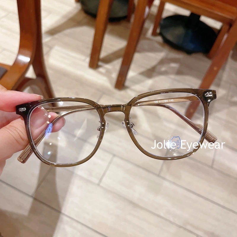 Gọng giả cận vuông nhựa phối kim loại mẫu mới 2022 cực xinh 795 chống ánh sáng xanh, UV400  Jolie eyewear