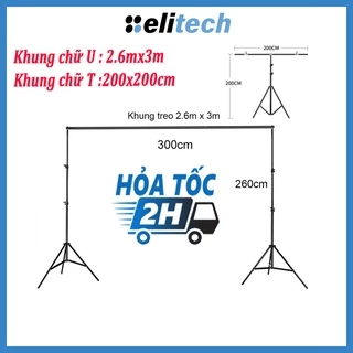 CHỈ GIAO HỎA TỐC - Khung treo phông nền chữ U, T chụp ảnh sản phẩm Lookbook, Livestream nhiều kích thước