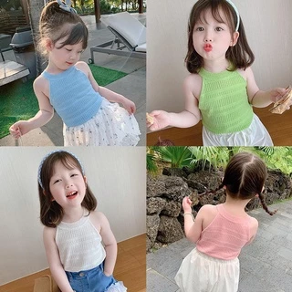 Áo hai dây thời trang mùa hè Hàn Quốc cho bé gái