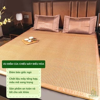 Chiếu Mây Điều Hòa Bee Bedding Mặt Sau Lót Lụa Sợi Mây Tổng Hợp Mát Lạnh Mùa Hè