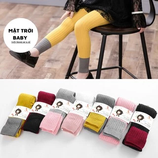 Quần legging 2 màu phong cách Hàn Quốc cho bé gái từ 1-6 tuổi