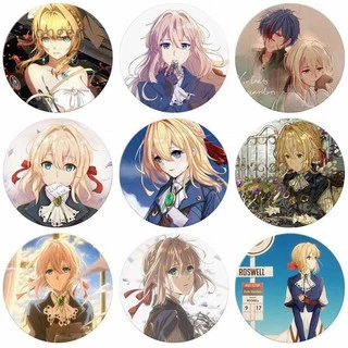 (VE1) Huy hiệu IN HÌNH VIOLET EVERGARDEN anime chibi xinh xắn dễ thương