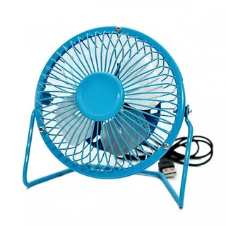 Quạt USB Mini Fan Lồng Sắt 4 inches (Xanh)