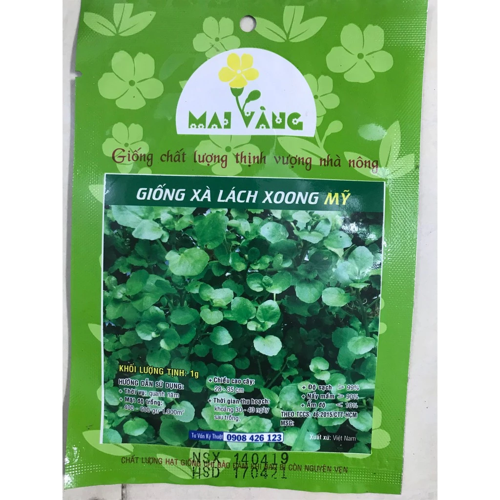 Hạt giống Xà lách xoong 1g