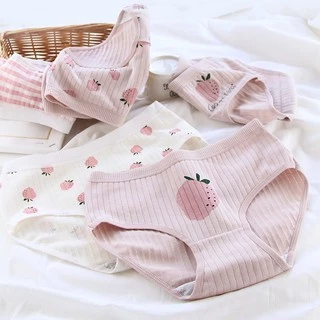 Quần Lót Cotton Co Dãn 4 Chiều Quả Dâu CuTe ( Chọn Màu )