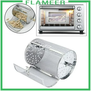 [Flameer] 1 Cái Nướng Rotisserie Inox, Trống Rang, Nướng Bánh