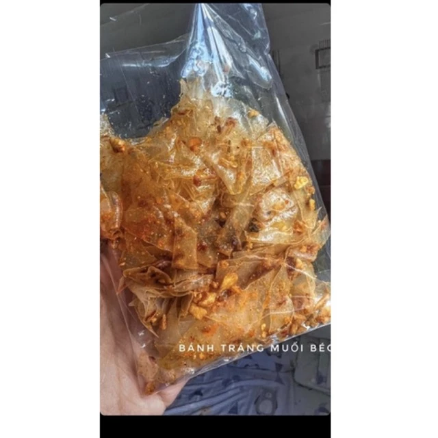 Bánh tráng dẻo sate hành phi