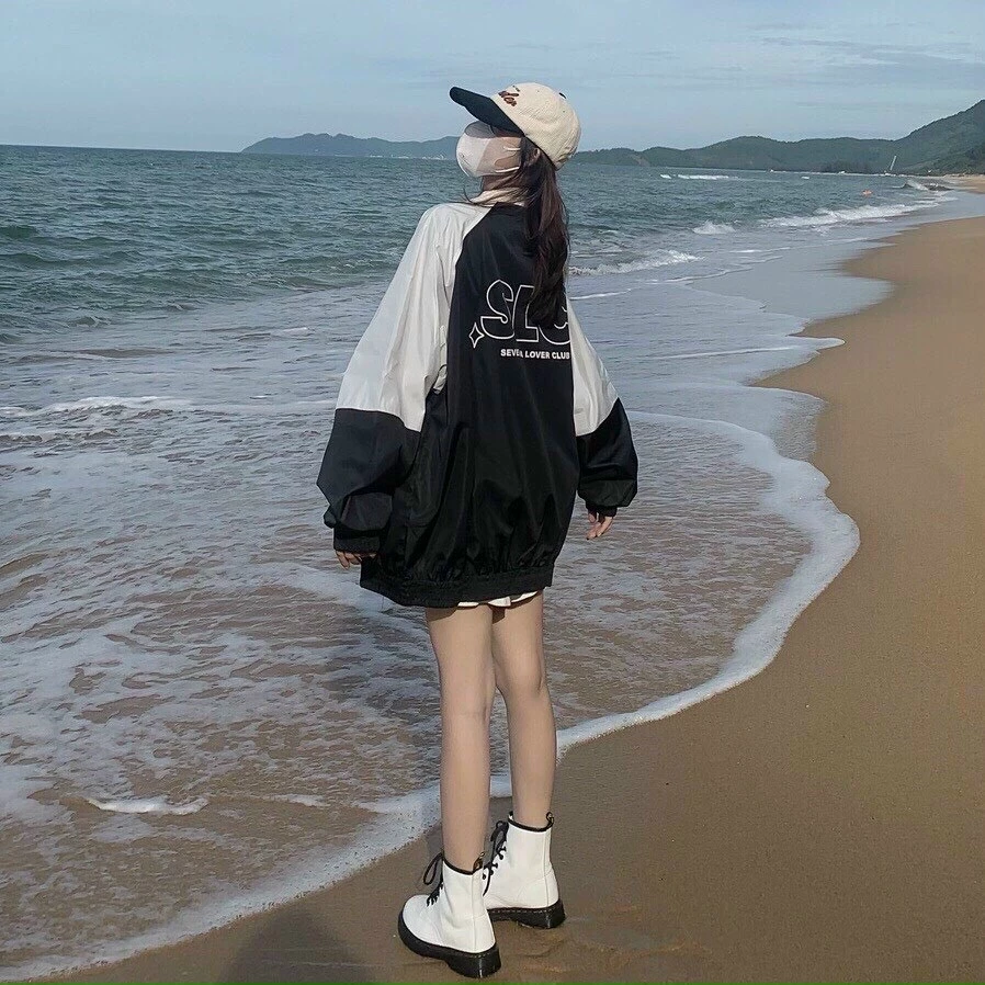 Áo Khoác Dù SLC LOGO MIDSIDE Nam Nữ Ulzzang Unisex Form Rộng Bomber Jacket - fammilyshop