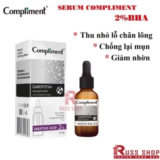 Serum Compliment 2% BHA Làm Sạch Sâu-Giảm Mụn-Se Lỗ Chân Lông-Kiềm Dầu