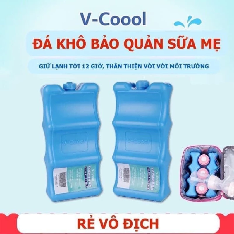 Đá khô bảo quản sữa mẹ VCool ( 2 mặt, 3 sóng) giá 1 thanh