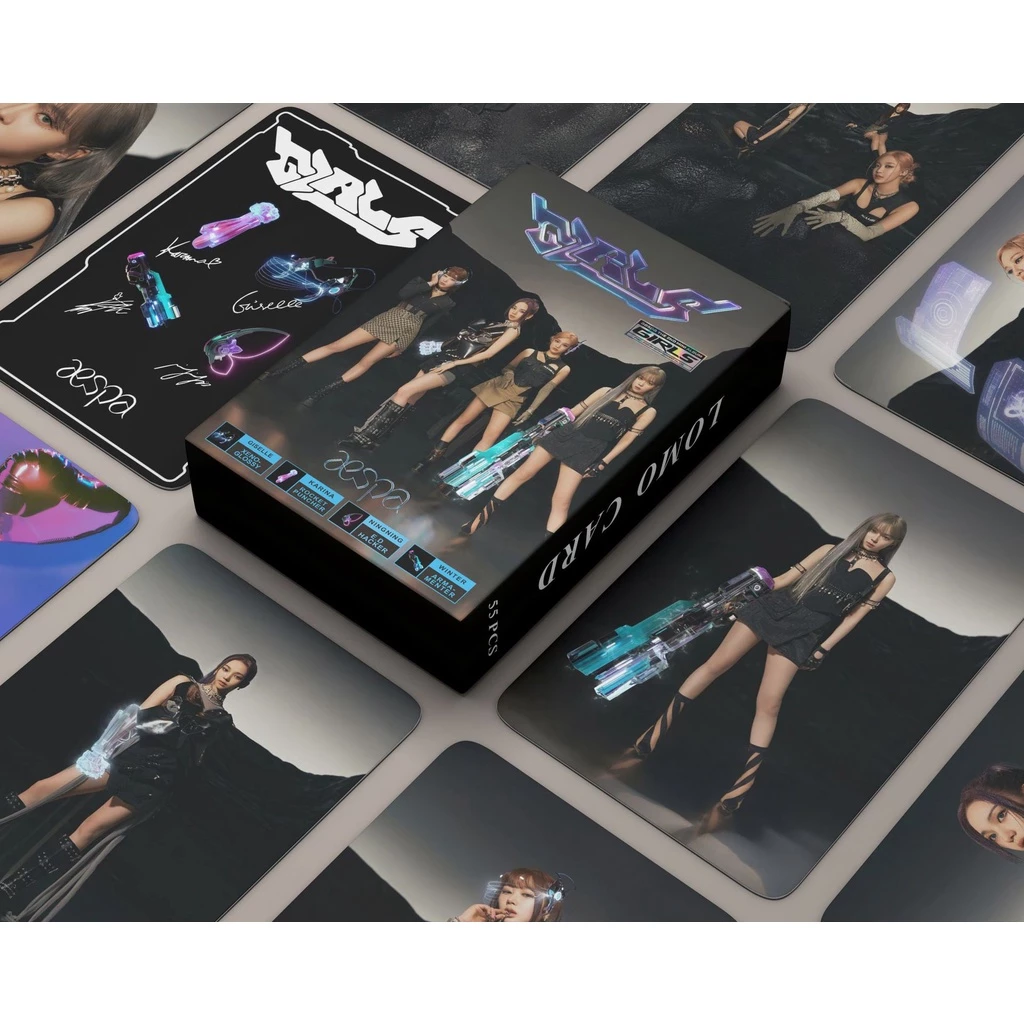 Bộ sưu tập người nổi tiếng kpop AESPA girls 54 lomo card / bộ album bo góc