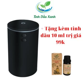 Máy xông tinh dầu Tinh Dầu Xanh giúp khuếch tán tinh dầu làm thơm xe Ôtô, Phòng làm việc dung tích 100ml +tinh dầu 10ml