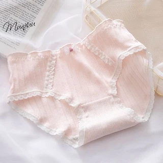 Quần lót nữ Cotton MUNXUU gam hồng họa tiết, chất liệu cao cấp mềm mại bảo vệ kháng khuẩn - QC95