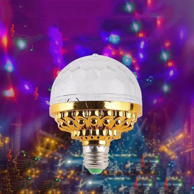 [Có sẵn] Đèn led nháy chớp 7 màu tự xoay 360 độ có đui tròn cao cấp - Như Trang Plaza