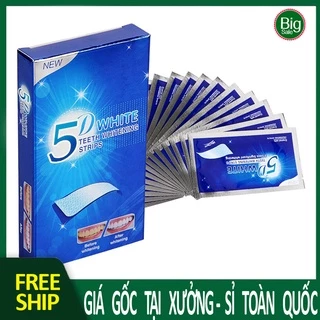 1 Hộp 7 Miếng dán trắng răng 3D/ 5D/9Dtiện lợi cho nụ cười sáng rặng ngời White Teeth Whitening Strips BIGSALE MART A64