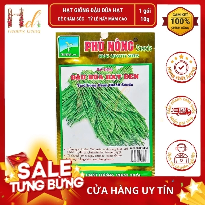 Hạt Giống Đậu Đũa Hạt Đen - Trồng Hạt Giống Rau Củ Quả Bằng Đất Sạch, Xơ Dừa, Mùn Dừa Và Phân Bón Hữu Cơ