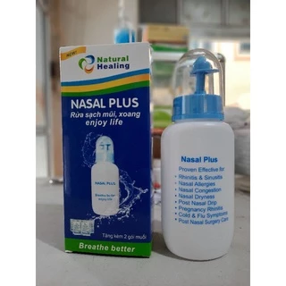 Bình rửa mũi Nasal Plus, rửa sạch mũi, xoang - Tặng kèm 2 gói muối