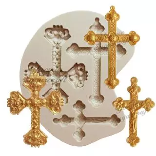 Yueyue sugarcraft cross silicone mold fondant mold cake dụng cụ trang trí khuôn sô cô la gumpaste