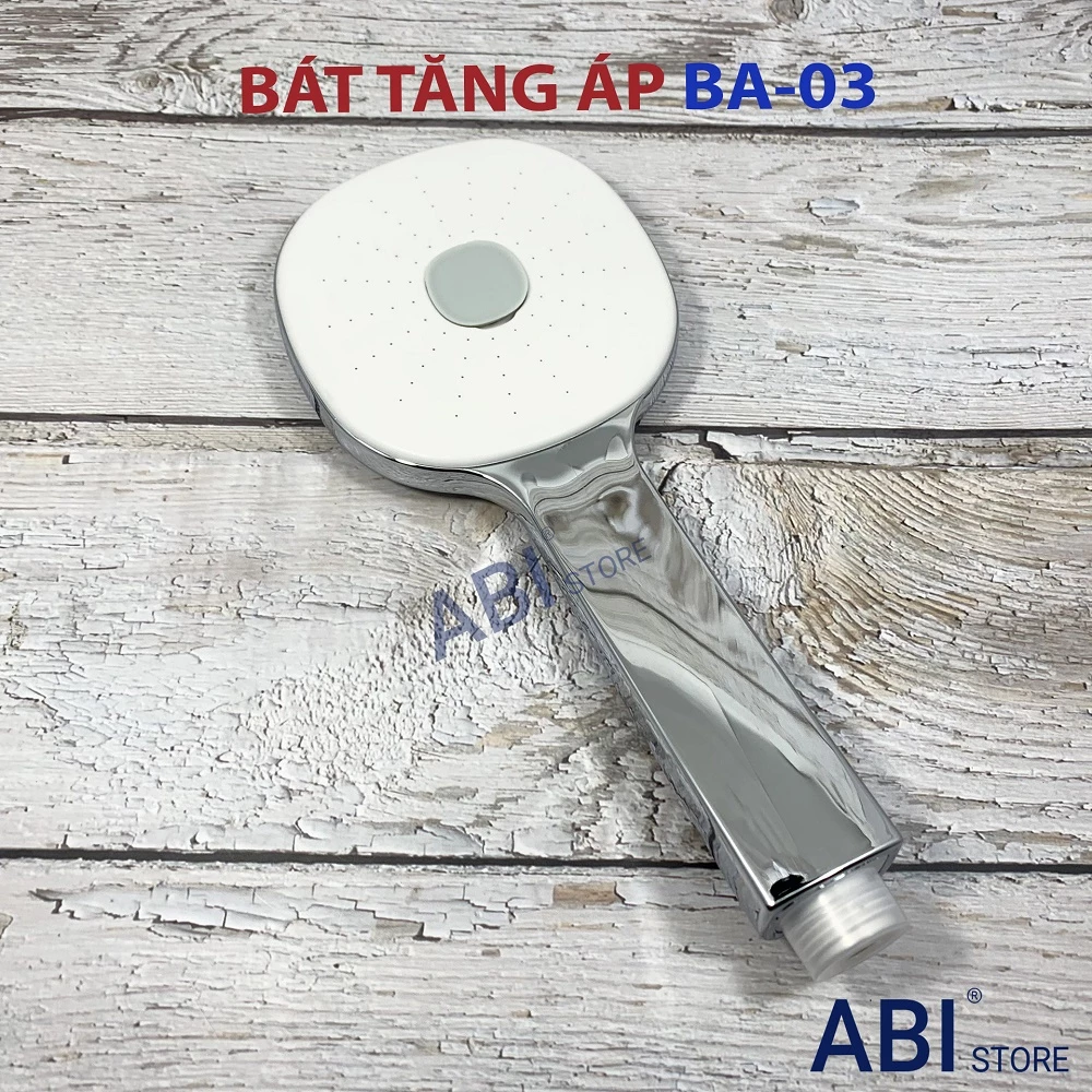 Bát sen tắm tăng áp BA-03 cao cấp ( tay sen, vòi hoa sen mạ crome hàng đẹp )