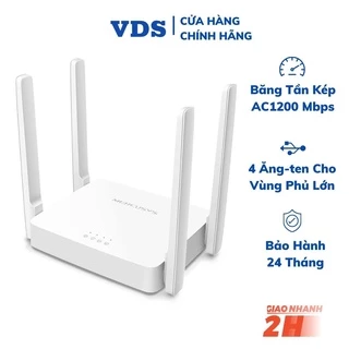 Router wifi Mercusys AC10 bộ phát wifi băng tần kép chuẩn AC1200 - Cục phát wifi VDS shop