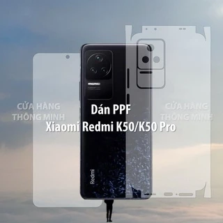 Tấm dán Xiaomi Redmi K50/K50 Pro dán PPF mặt trước/dán mặt sau/dán màn hình/dán mặt lưng Full viền chuẩn