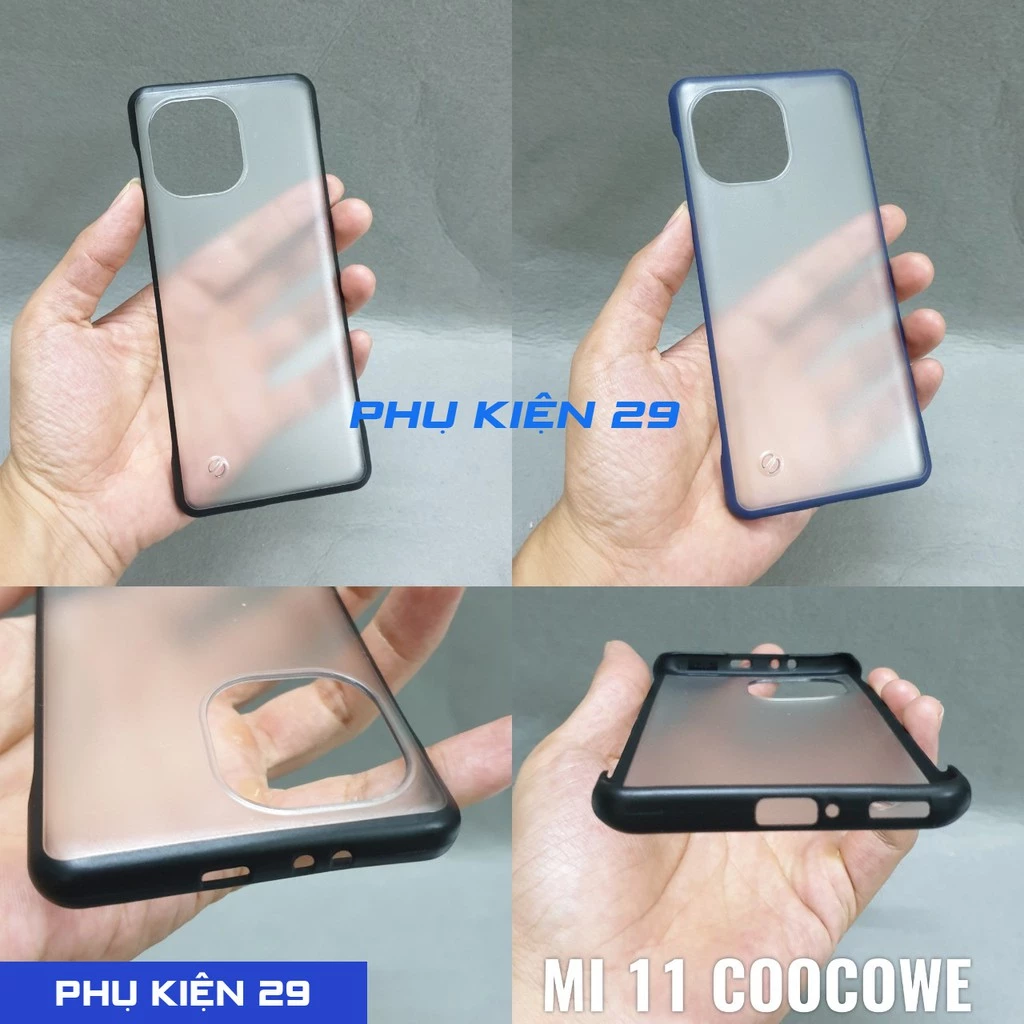 [Xiaomi Mi 11] Ốp lưng hở cạnh lưng nhám Coobowe