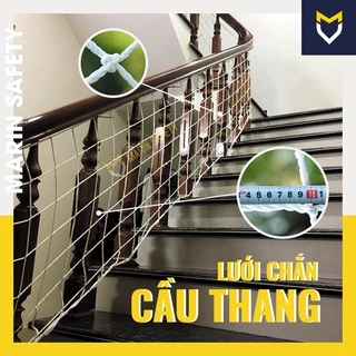 Lưới chắn cầu thang an toàn cho trẻ nhỏ kích thước 0.8m x 10m (tặng kèm dây buộc lưới)