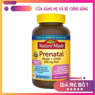 Vitamin bà bầu Prenatal + DHA Nature Made Mỹ 150 viên