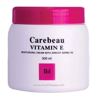 Kem Dưỡng Da Toàn Thân Vitamin E Carebeau Màu Hồng 500ml Thái Lan