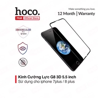 Kính cường lực 3D Hoco G8 full màn hình chống bám vân tay độ trong suốt cao cho iPhone 7Plus/ 8Plus