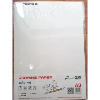 Set 20 tờ giấy vẽ A3 100gsm hoặc 160gsm (1 tập)