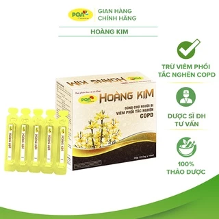 [Mã BMLT35 giảm đến 35K đơn 99K] Hoàng Kim PQA Giúp Bổ Phế, Giảm Ho, Long Đờm Và Viêm Phổi Tắc Nghẽn Mãn Tính Hộp 10 Ống