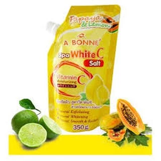 Muối tắm Vitamin C vị đu đủ & chanh, A Bonne Spa White C Salt, Thái Lan 350gr