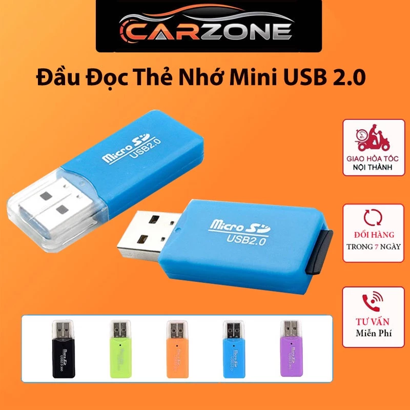 Đầu Đọc Thẻ Nhớ Cổng USB 2.0 Microsd Tf Chất Lượng Cao