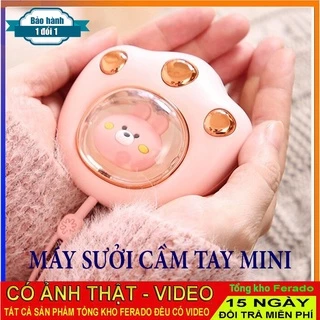 Máy sưởi ấm mini cầm tay 2400 Mah hình chân mèo thông minh nhỏ gọn, Sưởi bỏ túi làm ấm siêu nhanh đa năng FERADO