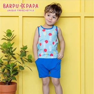 Bộ đồ bé trai Hàn Quốc Barpupapa sát nách _ Pineapple