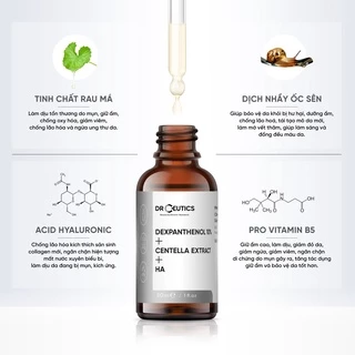 Serum B5 10% Dr Ceutics (30ml) gồm B5 10% + Centella + HA, tinh chất dưỡng ẩm, phục hồi da