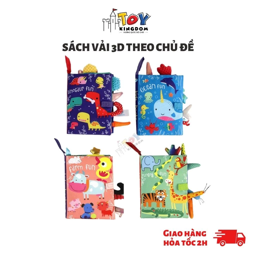 Đồ Chơi Vải 3D Theo Chủ Đề Ahihi- Dành Sự Phát Triên Cho Bé Trên 3th