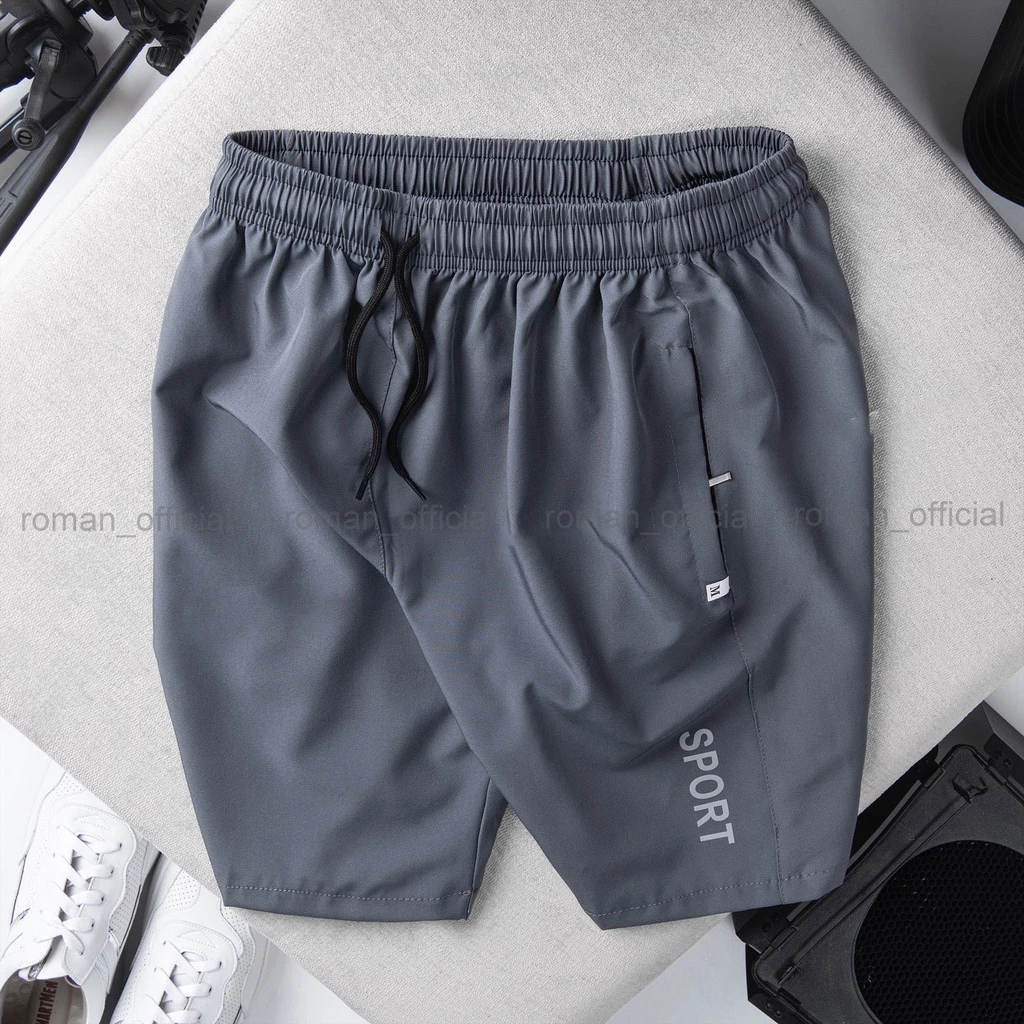Quần đùi nam vải gió ROMAN thời trang thể thao co giãn thoải mái vận động QS05