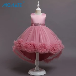 Mqatz Đầm Xòe tutu Phối Hoa Lớn Thời Trang Mùa Hè Cho Bé Gái 2-10 Tuổi T5259