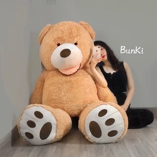 GẤU BÔNG TEDDY NÂU BỰ, GẤU BÔNG NHẬP TO CAO 160CM