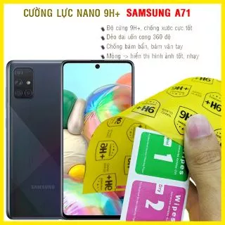 Dán cường lực dẻ nano 9H+ Samsung Galaxy A71