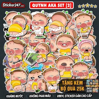 Sticker Quỳnh Aka Cute Icon [2] 🌈𝑭𝒓𝒆𝒆𝒔𝒉𝒊𝒑 chống nước sticker dán laptop, điện thoại, đàn, mũ bảo hiểm, vali - CHA03