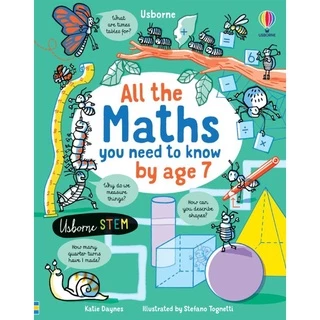 Sách Usborne - Sách thiếu nhi khoa học cho bé 6-8 tuổi All the Maths You Need to Know by Age 7