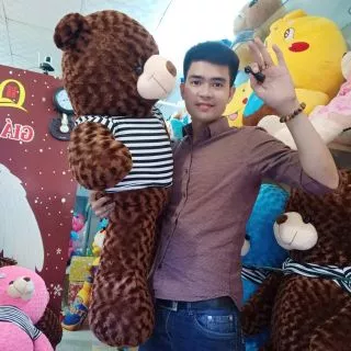 Gấu bông teddy 1m2 khổ vải