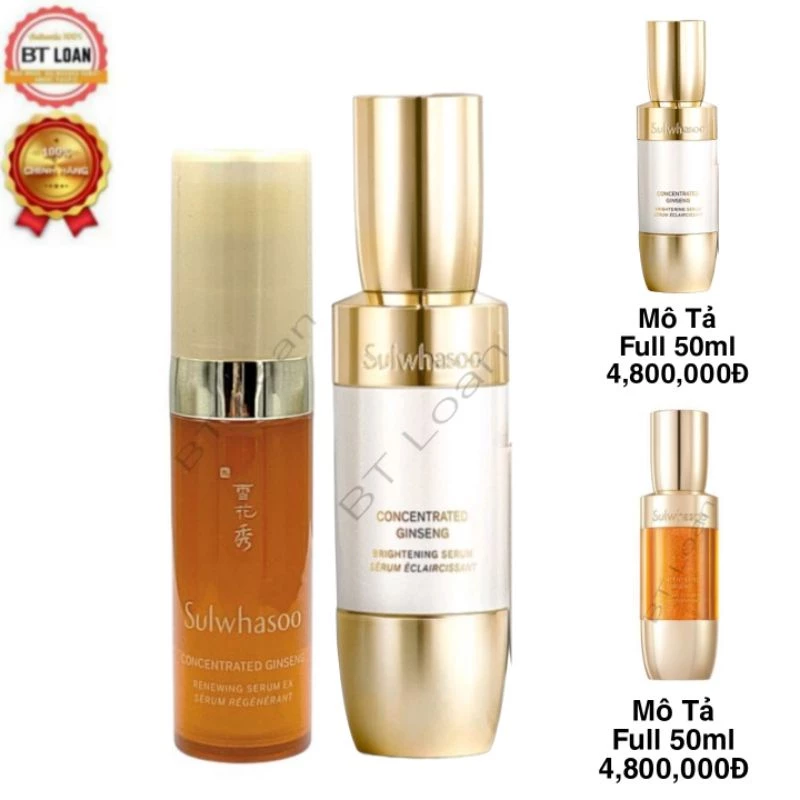 [ Mới ] Tinh chất trắng da chống lão hoá từ nhân sâm Sulwhasoo concentrated Ginseng renewing Serum