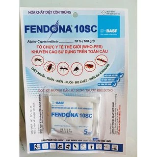 Combo 5 vỉ thuốc diệt ruồi muỗi kiến gián Fendona 5ml