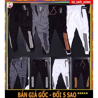 ❤️ ẢNH THẬT + VIDEO ❤️ Quần Jogger Nam Nữ TRƠN PHỐI SỌC Chất Vải NỈ Da Cá Cao Cấp Co Dãn 4 Chiều Không PHAI Không Xù